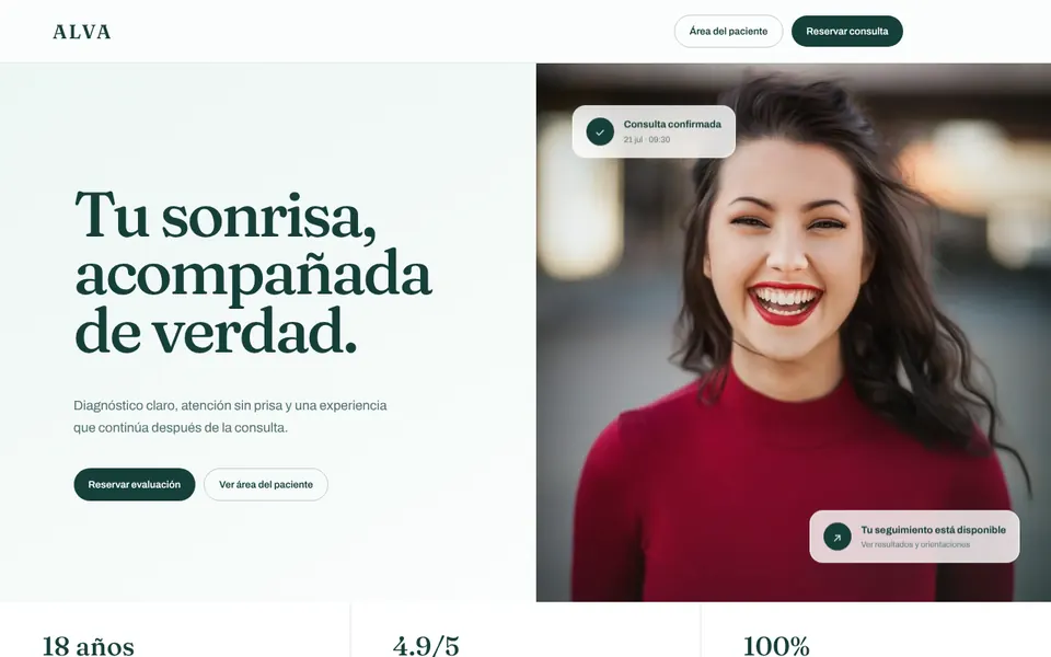 Demo de Alva, un consultorio